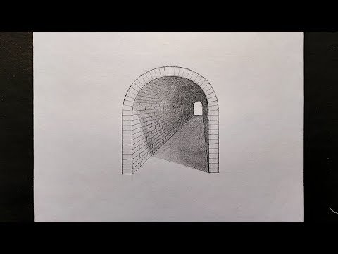 3D Tunnel | Tunnel Drawing | 3D Tunnel Drawing Easy For Beginners #3ddrawing