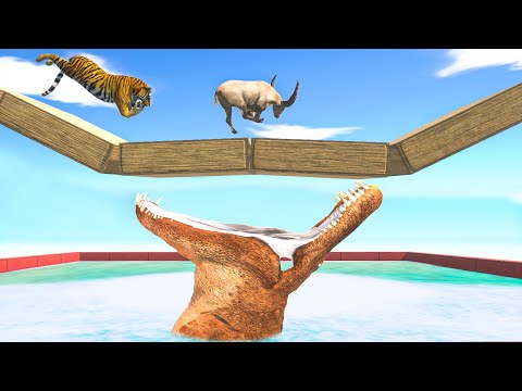 Run on Unstable  Bridge over Pool - Animal Revolt Battle Simulator