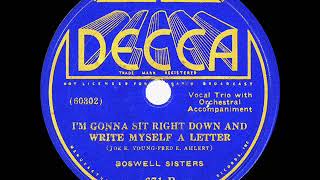1936 HITS ARCHIVE: I’m Gonna Sit Right Down And Write Myself A Letter - Boswell Sisters