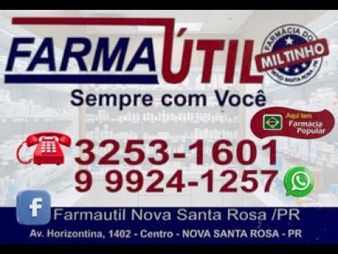 Farmaútil do Miltinho – há mais de 50 anos cuidando da sua saúde em Nova Santa Rosa.