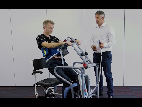 Freeway SA160C mini patient stand aid - in use