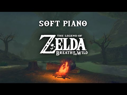 Relaxing Zelda Piano with Campfire Ambience