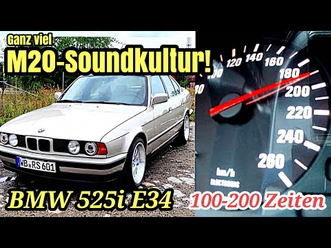BMW 525i E34 - 100-200 Zeiten + Sound! | M20B25 | Dragy GPS 2023