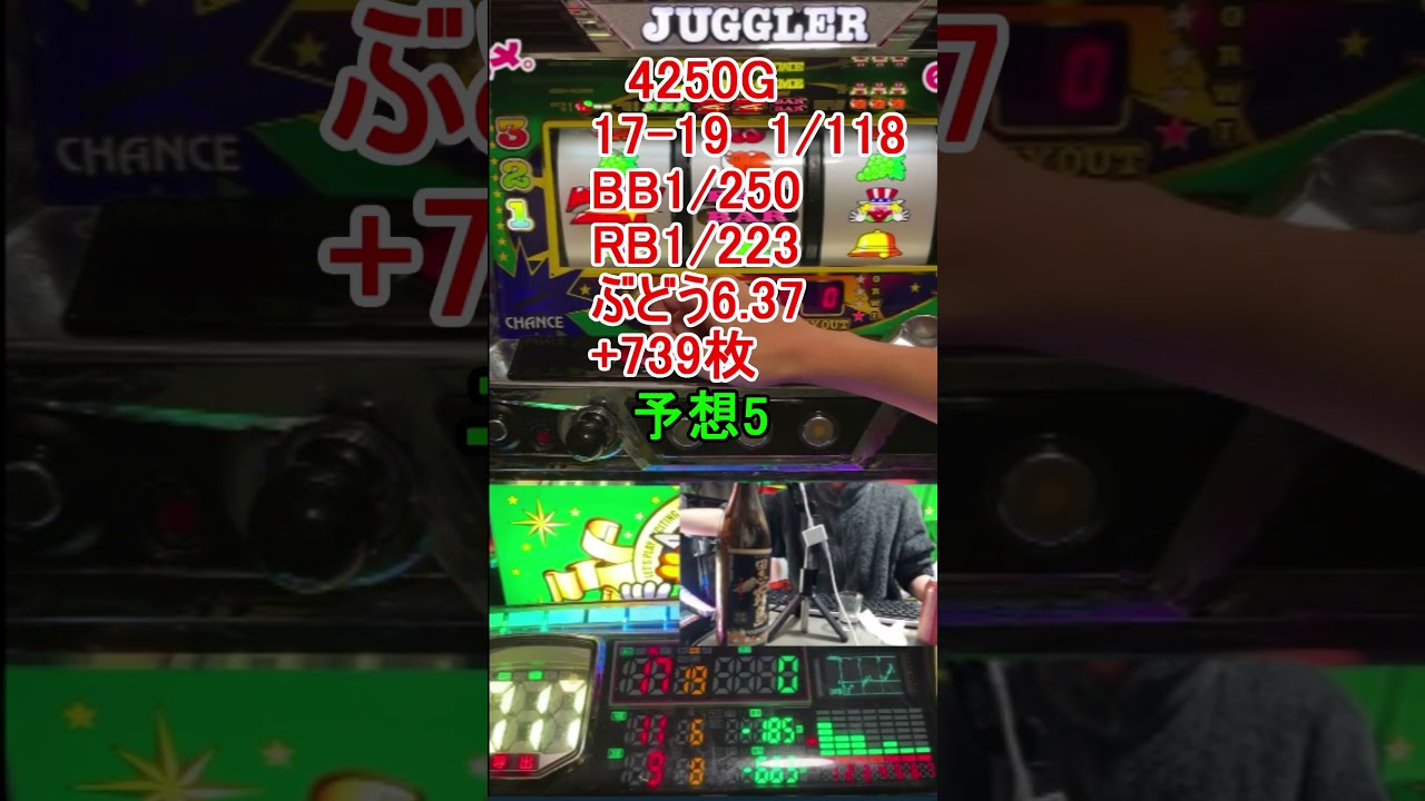 設定6超え　しかし！？　Sアイムジャグラー設定予想　2000Gで推測発表　#ジャグラー　#パチスロ