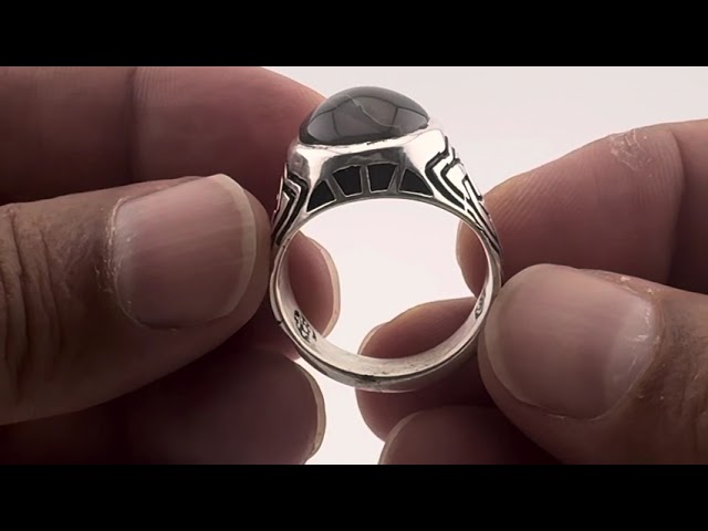 خاتم عقيق نقش يدوي