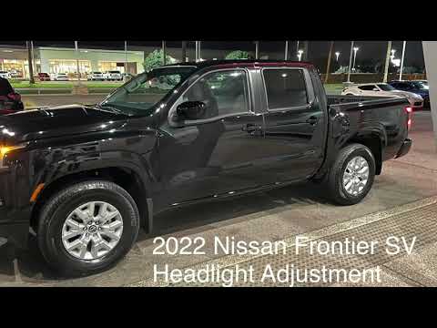 Headlight adjustment on 2022 Nissan Frontier SV
