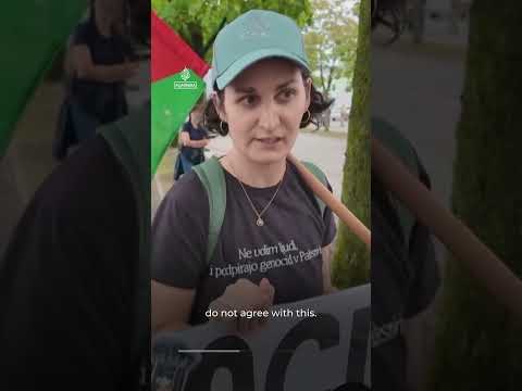 Pro-Palestinian protesters oppose Israel embassy opening in Slovenia | #AJ shorts