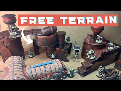 FREE 40K TERRAIN!!! Making Hand Crafted Table Top Terrain from Recycled Junk