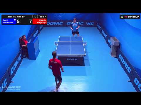 12:00 Serhii Zemiantsev - Mykola Halynskyi 08.08.2023 TT Euro.Cup Ukraine  Star. Table 4
