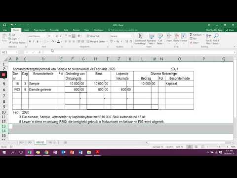 Gr 8 KOJ hoe om die KOJ in te vul