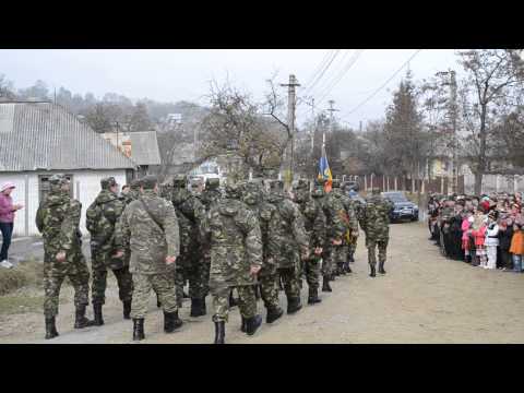 Mars al trupelor Garnizoanei Bacau, la Scorteni