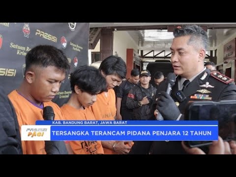 POLRES CIMAHI TANGKAP 3 ANGGOTA GENG MOTOR PELAKU PEMBUNUHAN