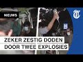 Beelden: chaos na explosies bij luchthaven Kabul