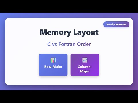 NumPy Memory Layout: C vs Fortran Order Explained | Row-Major vs Column-Major Storage