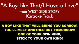 &quot;A Boy Like That/I Have a Love&quot; from West Side Story - Karaoke Track with Lyrics on Screen