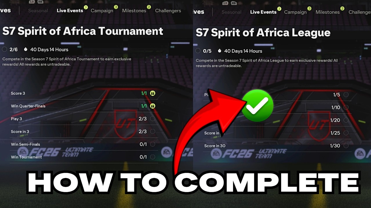 HOW to COMPLETE S7 SPIRIT of Africa League &  Tournament in FC 26!