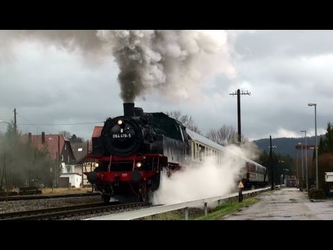 Dampflok Dampfzugfahrt Sonderfahrten zum Dreikönigsdampf 2012 Teil1 6.1.2012