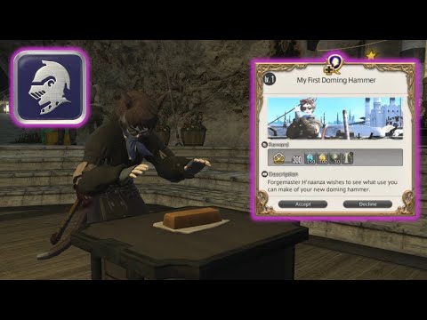 QQ - FFXIV - Armorer level 1 - My First Doming Hammer