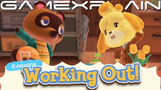 Isabelle & Tom Nook Get a Morning Workout! - Animal Crossing: New Horizons