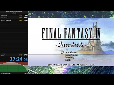Final Fantasy IV: Interlude any% speedrun - 27:24 (WR)