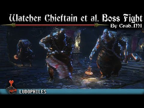Bloodborne - Lower Pthumeru Chalice Dungeon Layer 1 - Merciless Watcher Boss Fight NG+