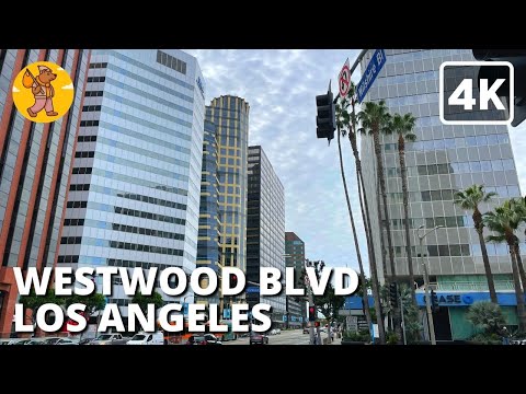 Westwood Blvd, Los Angeles Walking Tour, California USA | {4k} 🔊 Binaural Sound