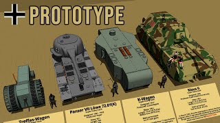 Crazy German Prototype Tanks Size Comparison 3D