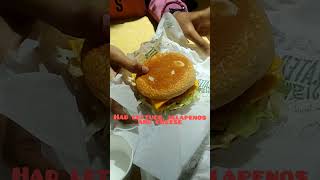 Trying mc Donald's new triple lava cheese American Gourmet burger 🍔❤😍 #youtubeshorts#food#mcdonalds