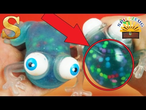 EKLIGE SCHLEIM FRÖSCHE mit WABBEL FÜLLUNG - Glibber Slime Glibbi deutsch auspacken