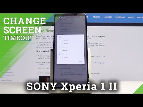 How to Change Screen Timeout in SONY Xperia 1 II