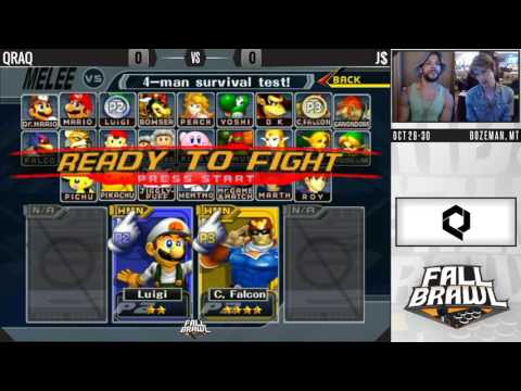 Fall Brawl 2016: Qraq (Luigi) vs. J$ (Falcon)  - Melee Singles