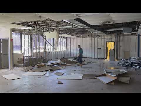 Time lapse - Industrial Building office space interior demolition