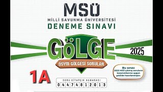 IQ Yayınları  GÖLGE MSÜ-1 denemesi geometri çözümleri 2026-1*