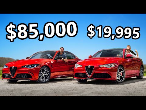 Thumbnail for 2024 Alfa Romeo Giulia Quadrifoglio vs The Cheapest Giulia You Can Buy by Alfa Romeo