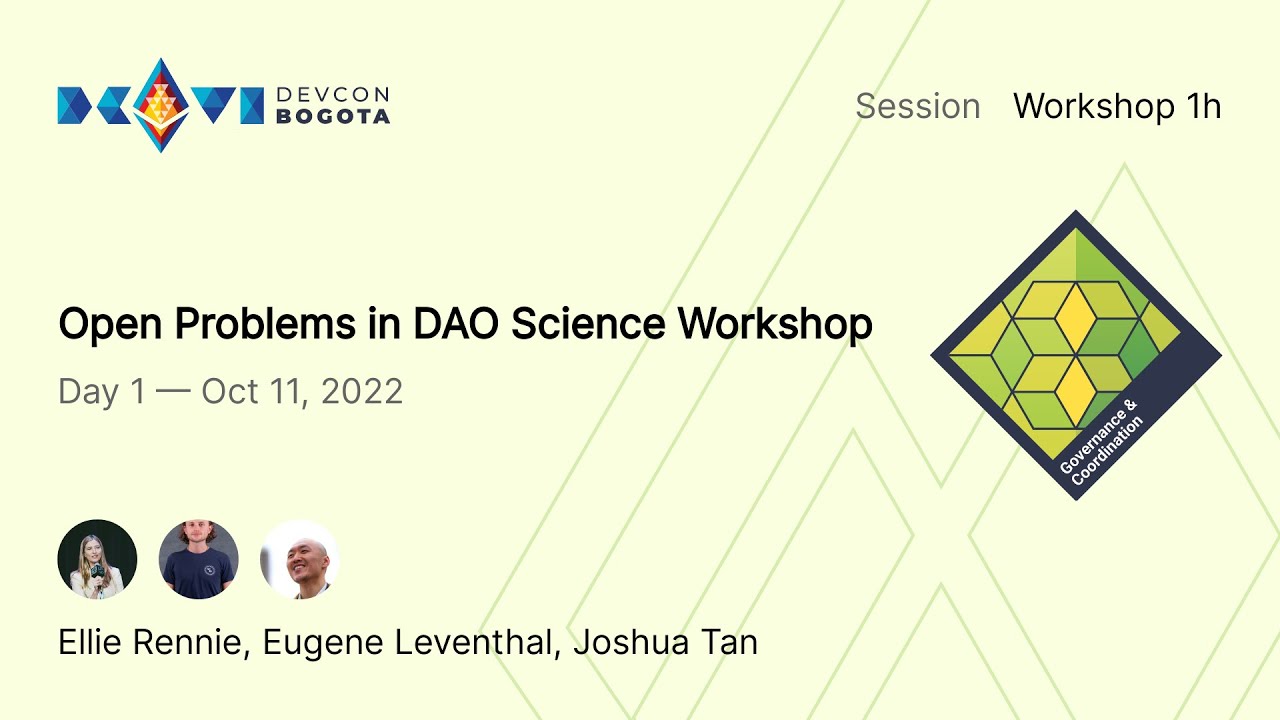 Open Problems in DAO Science Workshop preview