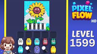 Pixel Flow Level 1599 Solution Walkthrough