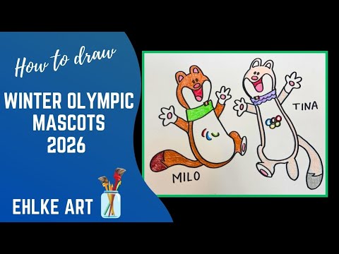 Draw and Color WINTER OLYMPIC Mascots 2026
