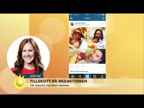 Maria Forsblom: Äntligen är jag mamma! - Nyhetsmorgon (TV4)
