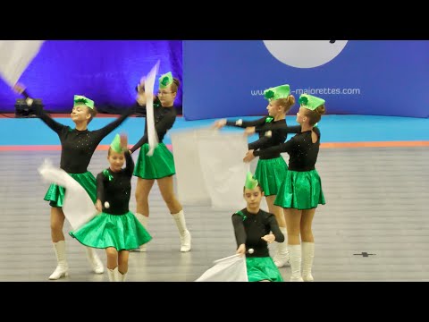 Mażoretki *DIAMENT Płońsk* FLAG mini / majorettes / Ostrava 2025 WM Championship