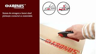 Cutter Kronus 7556SM1 cu maneta de dubla securitate si lama trapezoidala