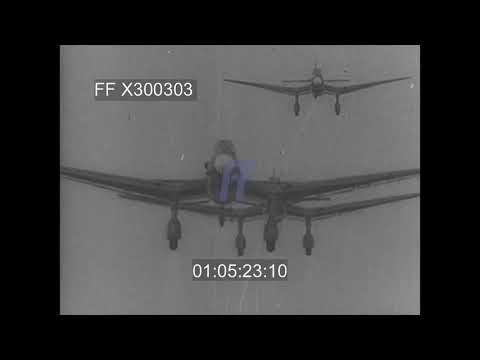 Stukas, JU-88's, ME-109's, ME-110's in aerial action - 300303X | Footage Farm Ltd