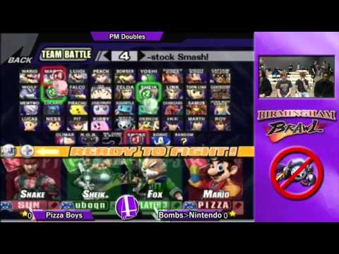 Birmingham Brawl 4 PM Doubles WF - Bombs Over Nintendo (Red) vs. Pizza Boys (Green)
