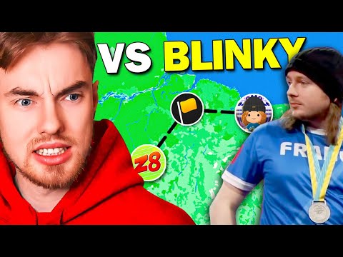 I Challenged World's Best Geoguessr Moving Player Blinky