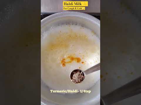 Haldi Milk | Cough & Cold Remedy | Homemade Remedies | #haldimilk #healthy #shorts #summer