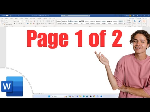 How to Make Page 1 of 2 In Word - ( X of Y Format )