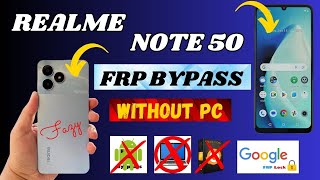 Realme Note 50 Frp bypass without pc || All Oppo/Realme Andriod 13 Frp Bypass
