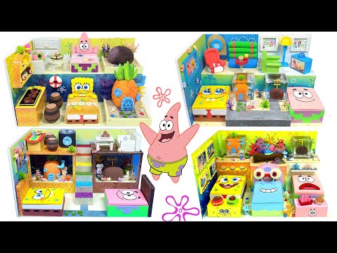 #how DIY Miniature Spongebob VS Patrick star Board House ★ Making Spongebob VS Patrick star House★