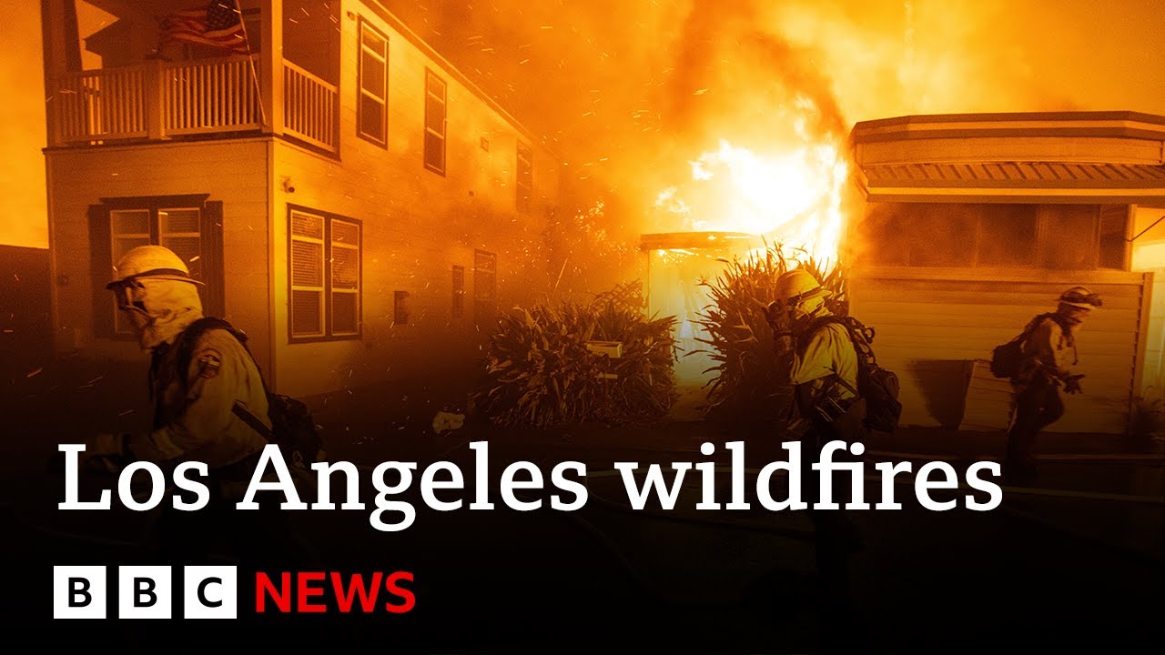 LIVE: Los Angeles wildfires force thousands to flee | BBC News