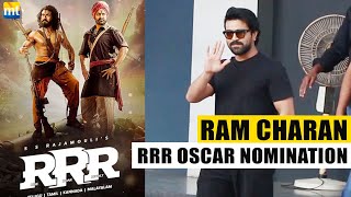 RRR star Ram Charan arrives in Mumbai before Oscar Nominations Announcement