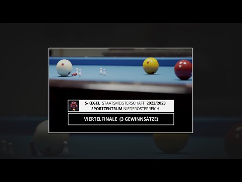 ÖSTM 5-Kegel Billard 2022/23 - Viertelfinale - Karl Makik gg. Hubert Schachner